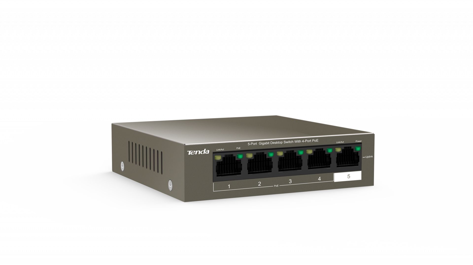 Tenda TEG1105P-4-63W 5-Port Gigabit Desktop Switch with 4-Port PoE