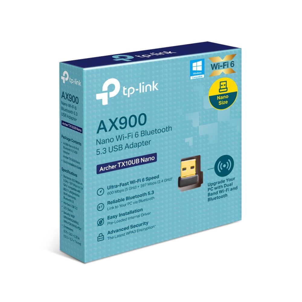 TP-Link Archer TX10UB Nano AX900 Nano Wi-Fi 6 Bluetooth 5.3 USB Adapter