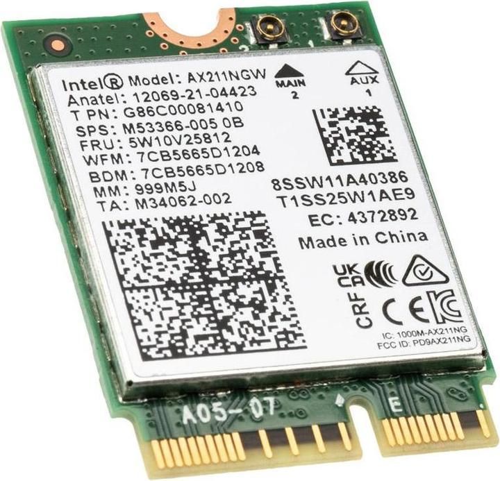 Intel Wi-Fi 6E AX211 Network Adapter M.2 2230