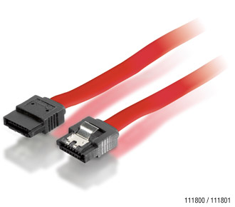 EQuip SATA adatkábel, 0,5m Red
