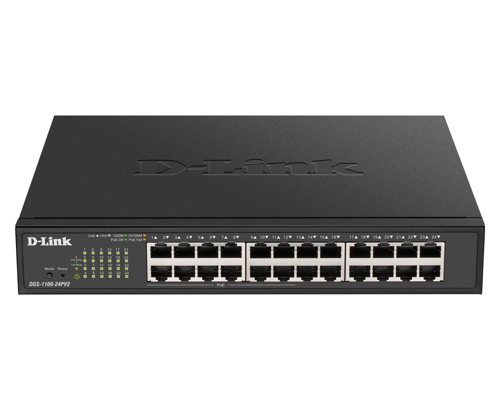 D-Link DGS-1100-24PV2 24-Port Gigabit PoE Smart Switch