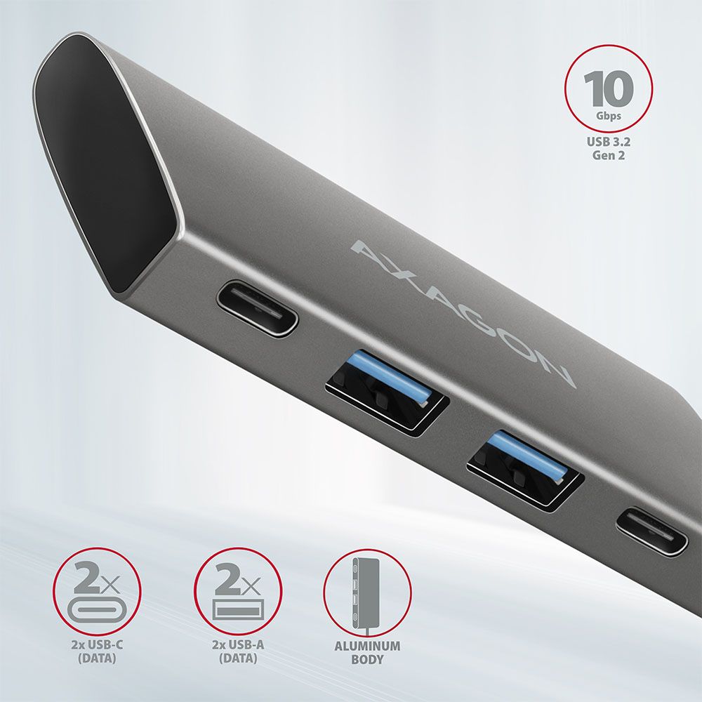 AXAGON HMC-4G2 SuperSpeed USB-C 10Gbps SpeedSter 4 hub