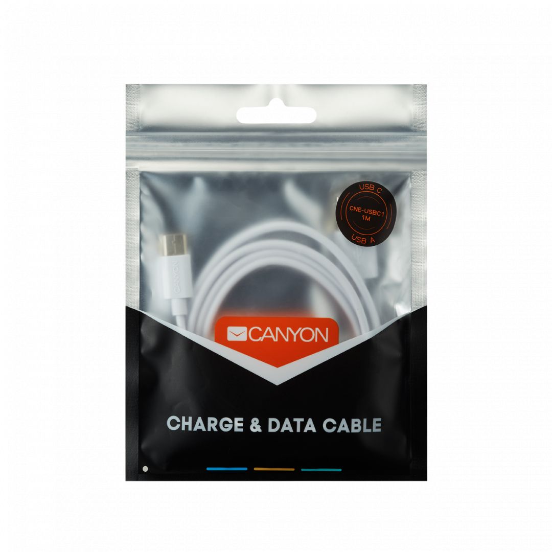 Canyon CNE-USBC1W Charging & Data Transfering USB Type-C cable 1m White