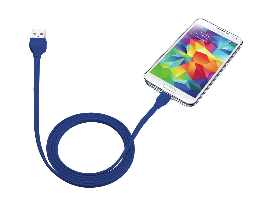Trust Flat Micro-USB Cable 1m Blue
