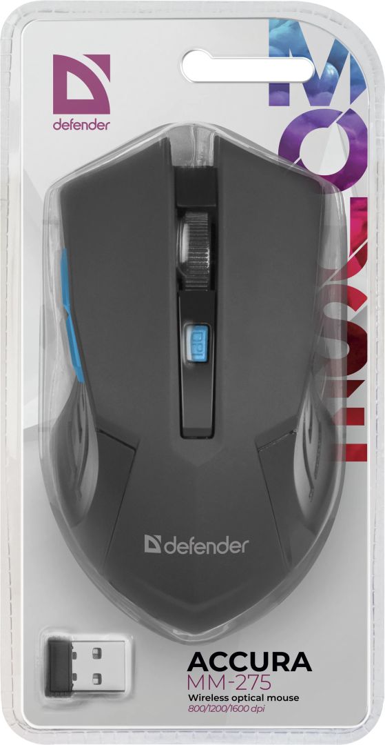 Defender RF Accura MM-275 Wireless Mouse Black/Blue
