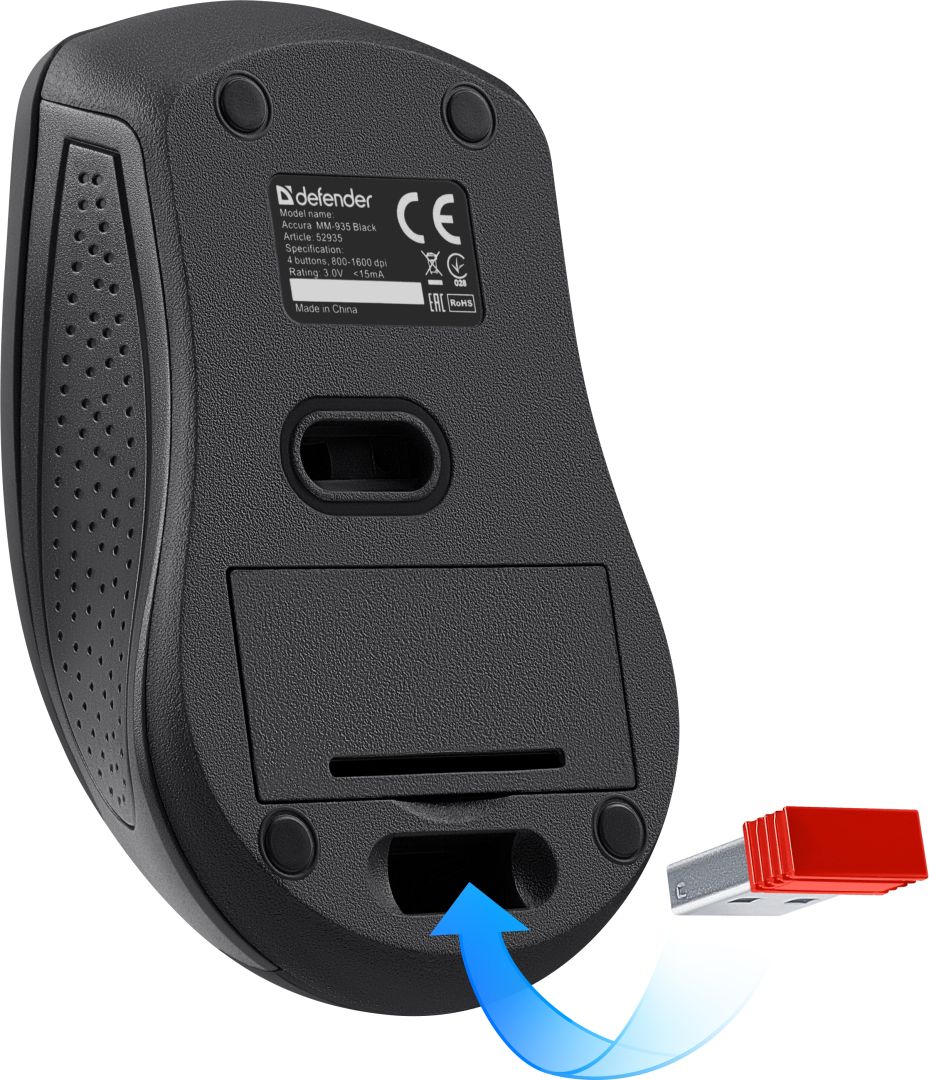 Defender RF Accura MM-935 Wireless Mouse Black