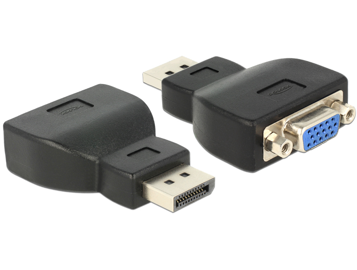 DeLock Adapter Displayport 1.1 male > VGA female Black