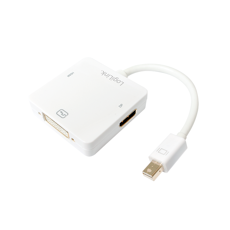 Logilink 4K Mini DisplayPort to HDMI/DVI/DisplayPort Converter White