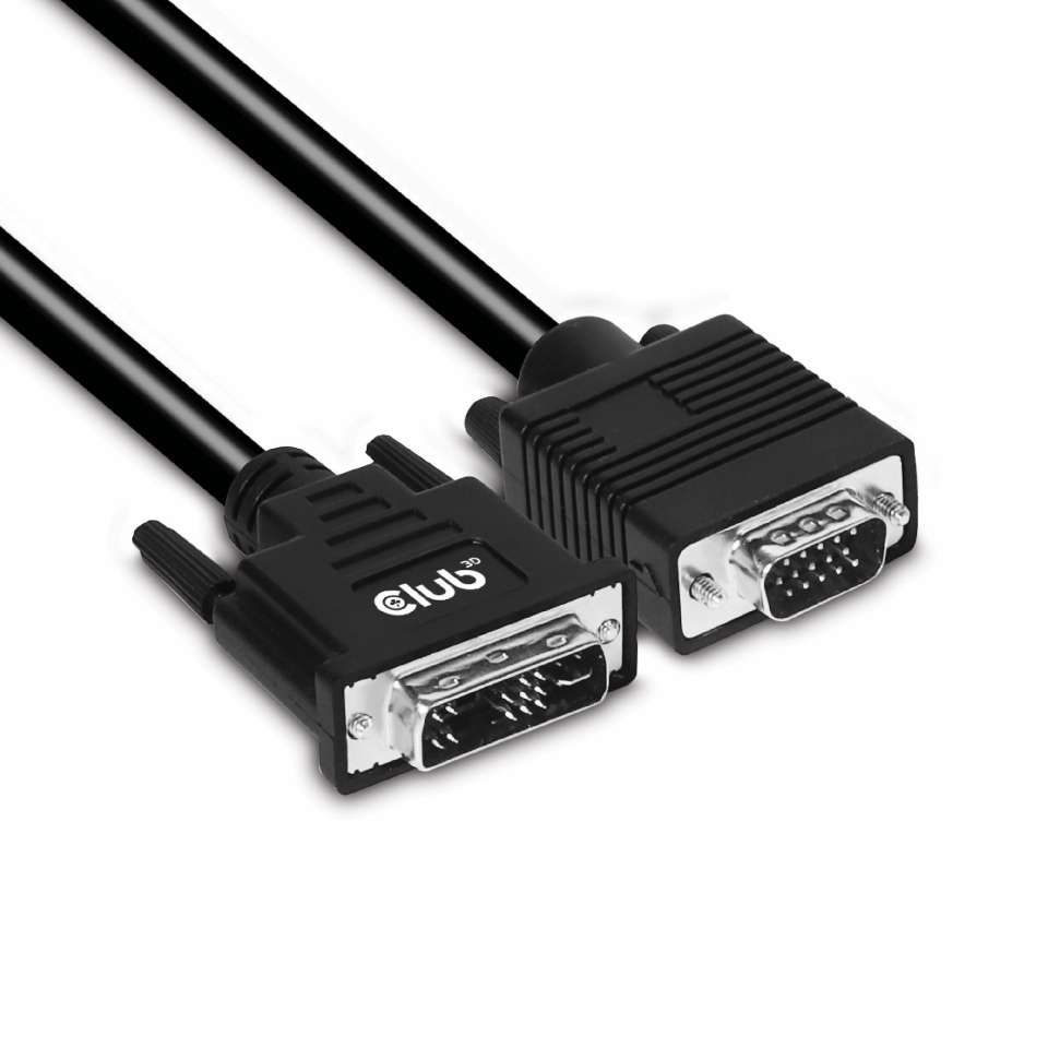 Club3D DVI-A (Analog VGA) to VGA cable 3m Black