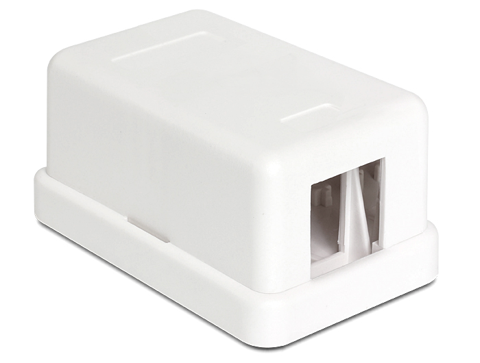 DeLock Keystone Surface Mounted Box 1 Port White