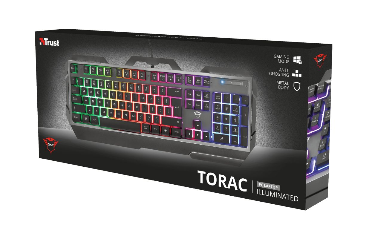 Trust GXT 856 Torac RGB Illuminated Gaming Keyboard Black HU