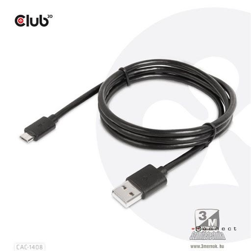 Club3D USB 3.2 Gen1 Type-A to Micro USB Cable M/M 1m Black