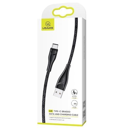 Usams U41 Type-C Braided Data and Charging Cable 3m Black