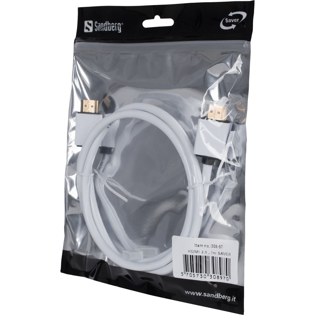 Sandberg HDMI 2.0 1m SAVER White