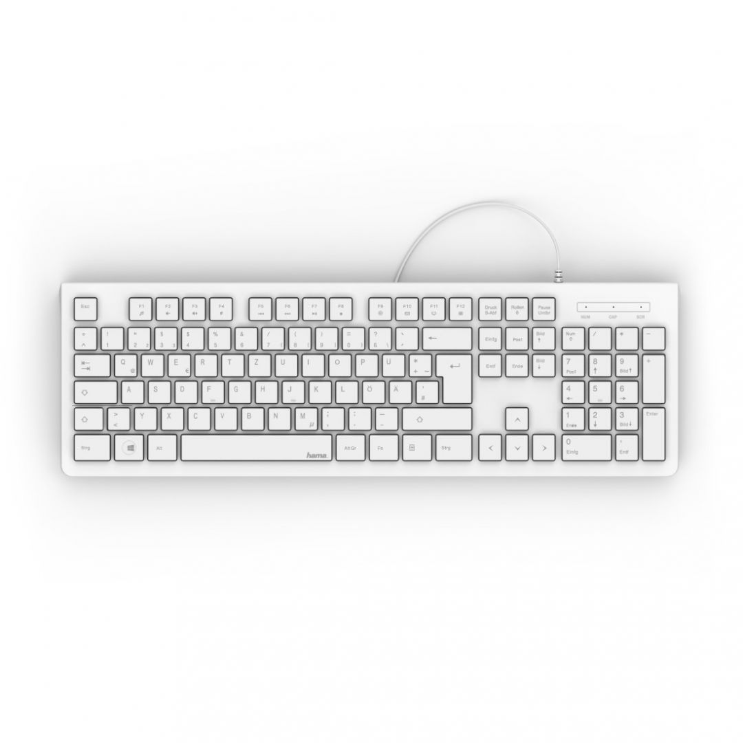 Hama KC-200 Basic Keyboard White HU