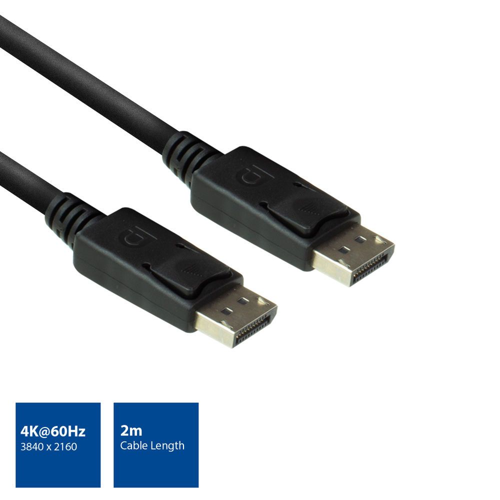 ACT AC3902 DisplayPort cable 2m Black