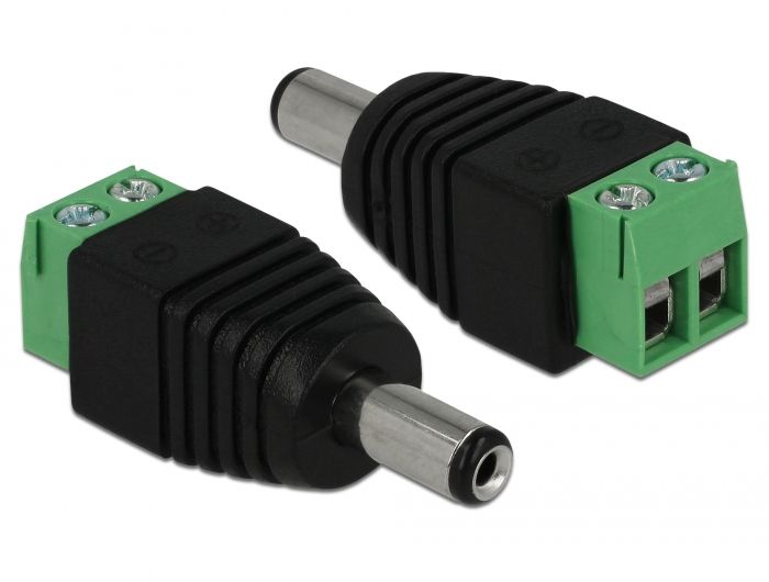 DeLock Adapter DC 5.5 x 2.1 mm male > Terminal Block 2 pin