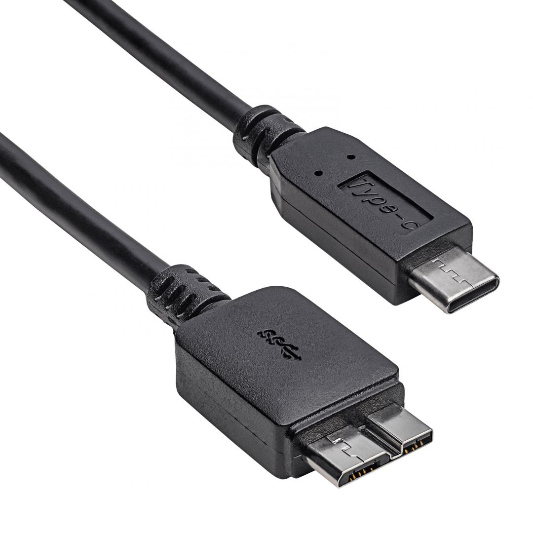 Akyga AK-USB-44 micro USB B 3.0/USB type C cable 1m Black