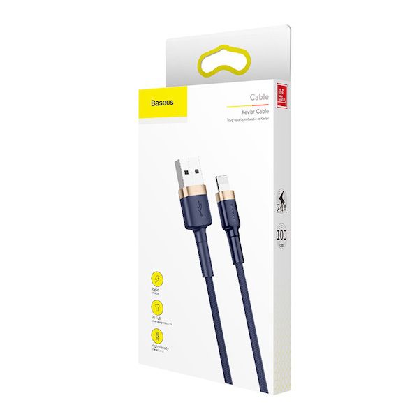 Baseus Cafule lightning Cable 2,4A 1m Blue