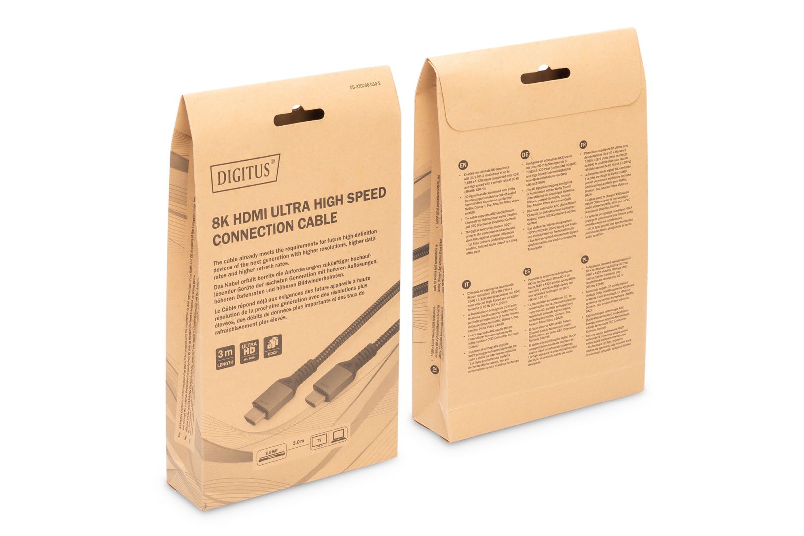 Digitus 8K HDMI Ultra High Speed Connection Cable with Ethernet Black