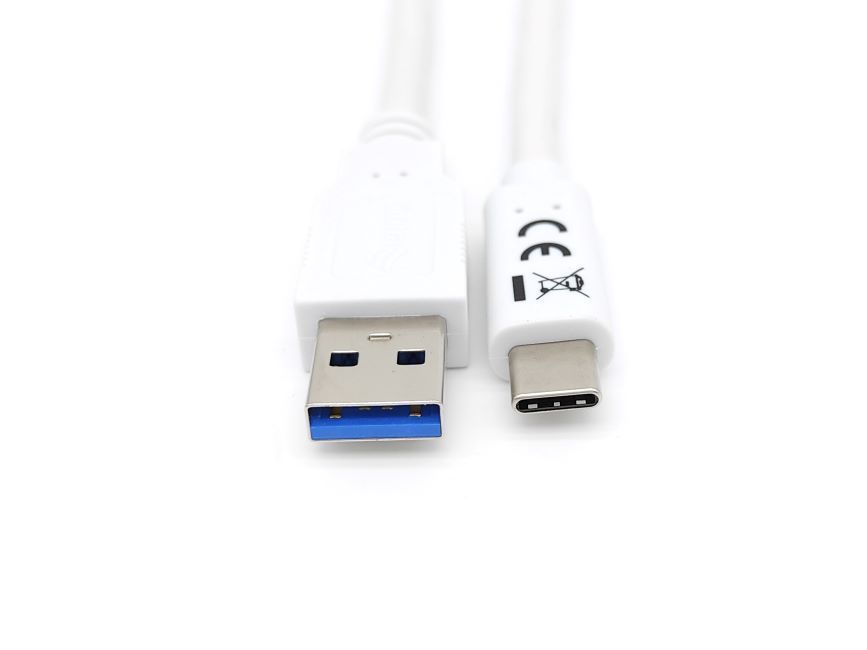 EQuip USB-C 3.2 Gen1 to USB-A cable 2m White