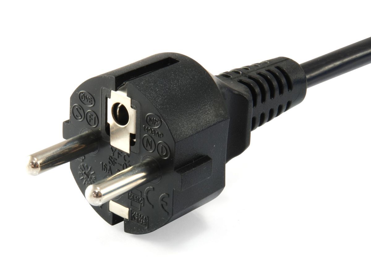 EQuip High Quality Power Cord C5 to Schuko 3m Black