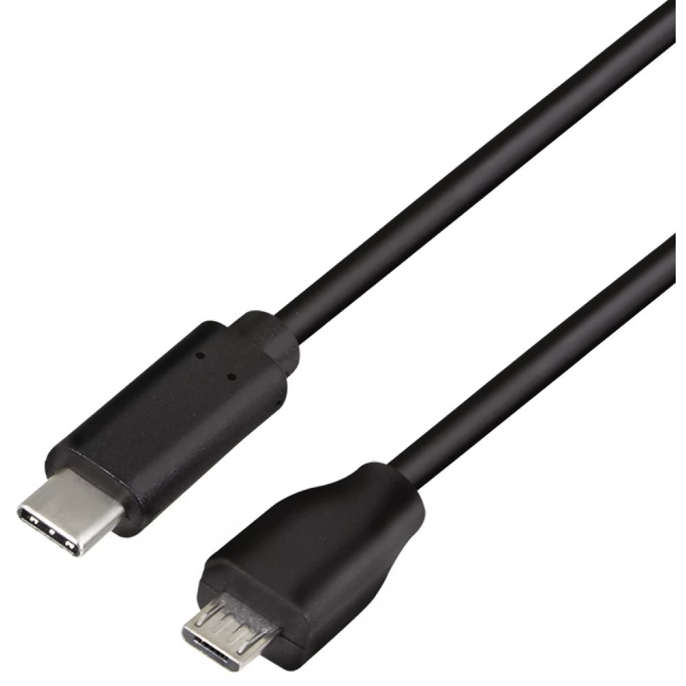 Logilink USB 2.0 cable USB-C male to micro-USB male 1m Black