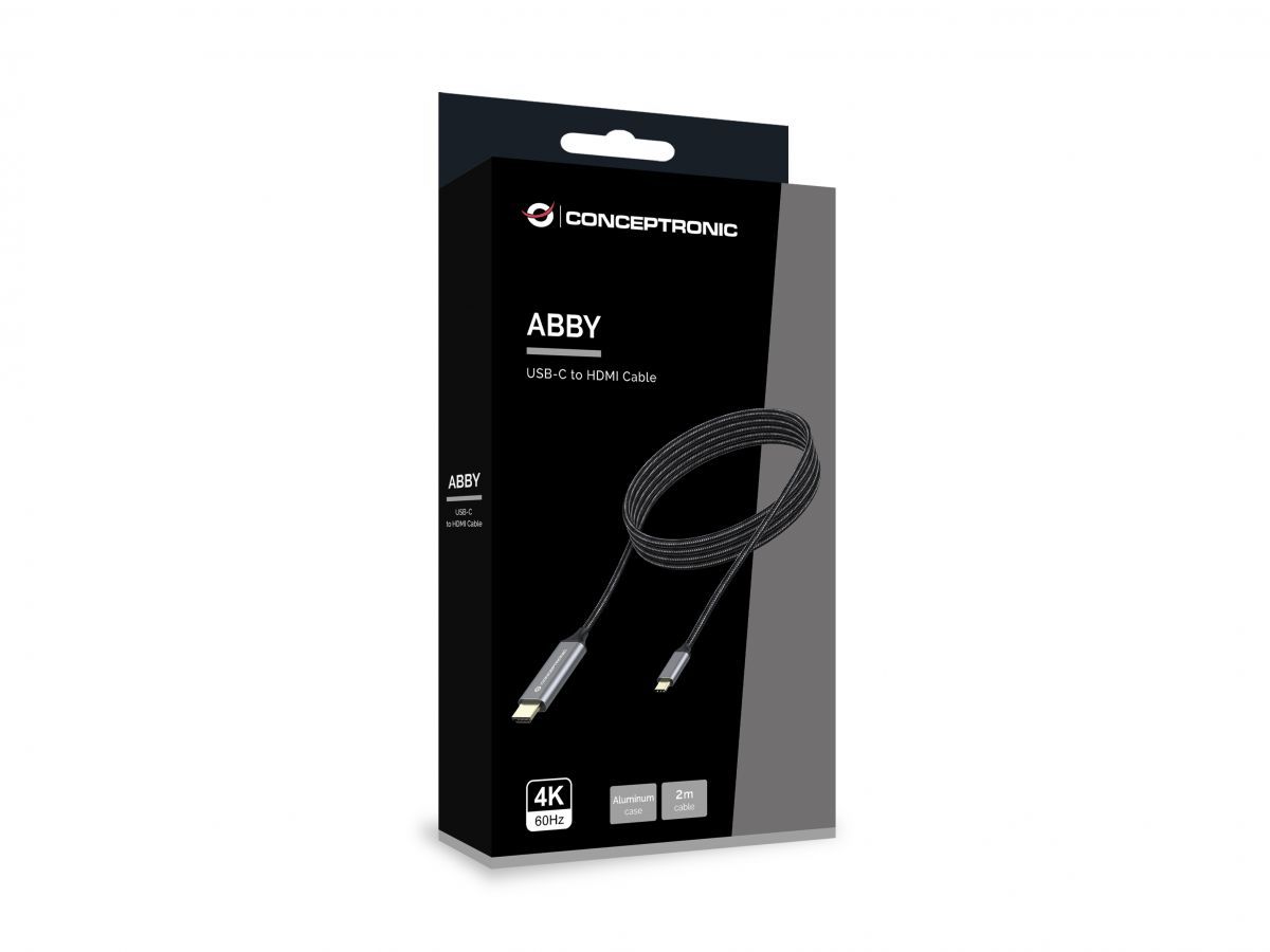 Conceptronic  ABBY10G USB-C to HDMI Male to Male 4K60Hz cable 2m Black