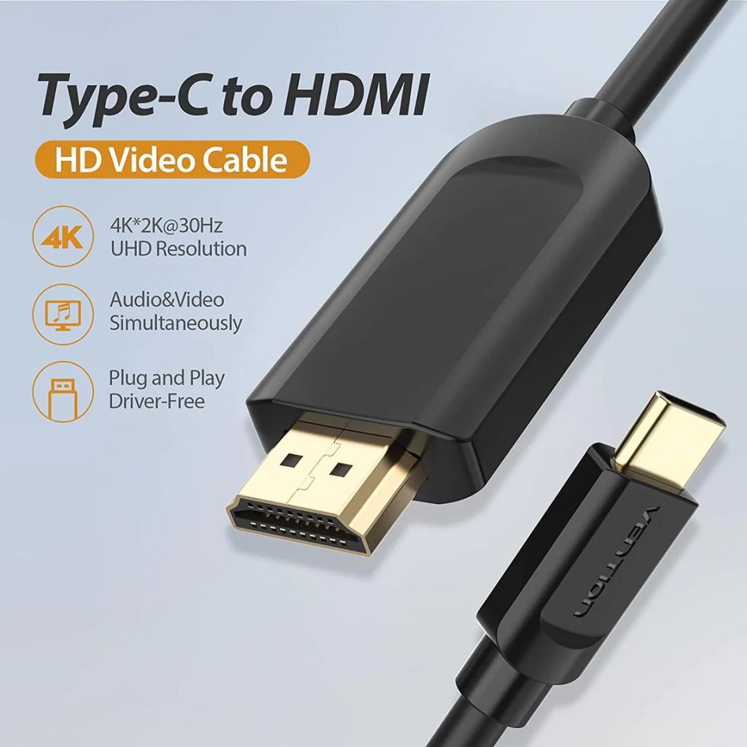 Vention Type-C to 4K HDMI cable 2m Black