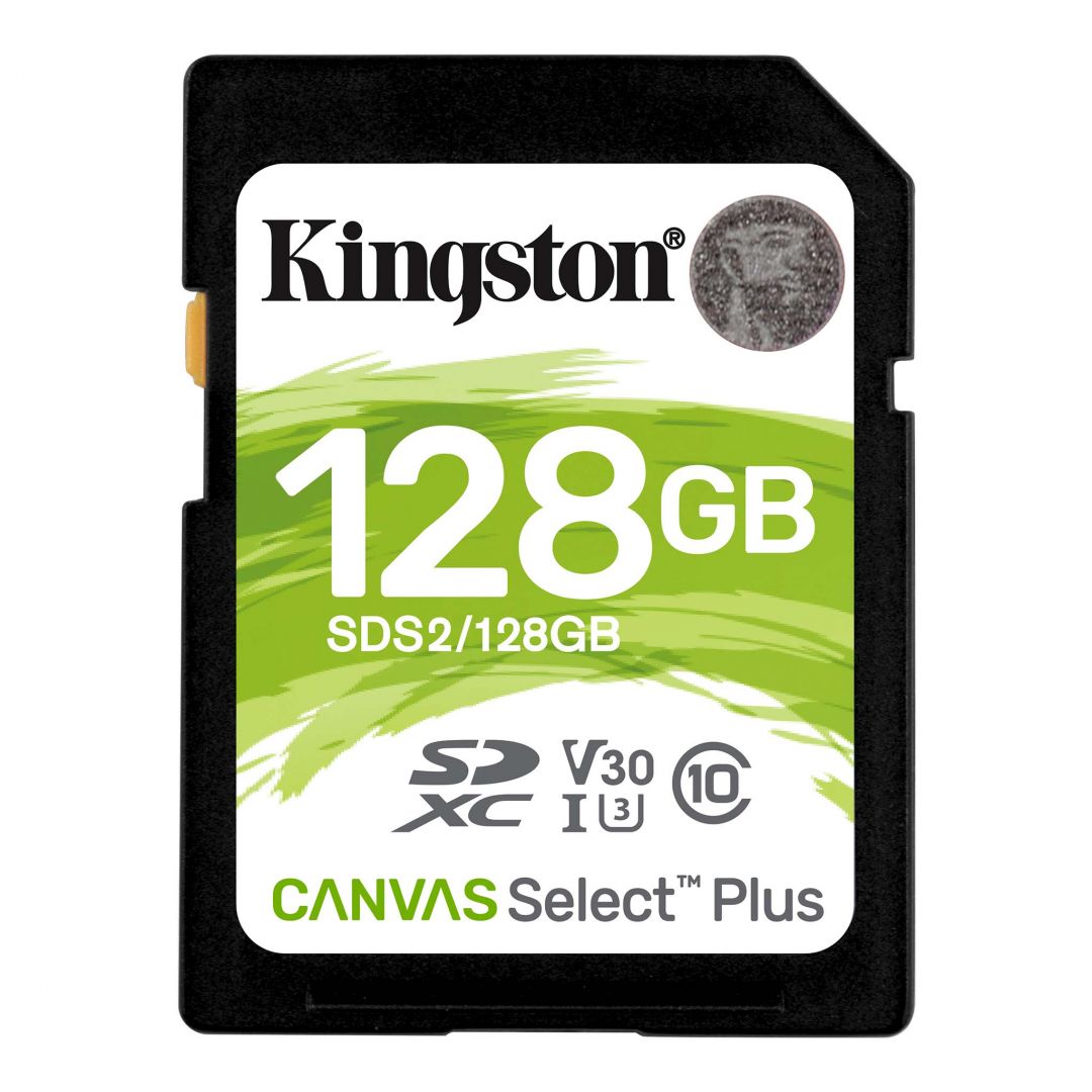 Kingston 128GB SDXC Canvas Select Plus Class 10 100R C10 UHS-I U3 V30 