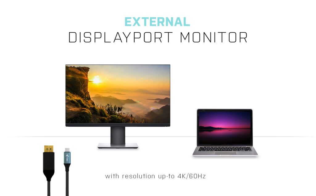 I-TEC USB-C DisplayPort Cable Adapter 4K/60Hz 2m Black