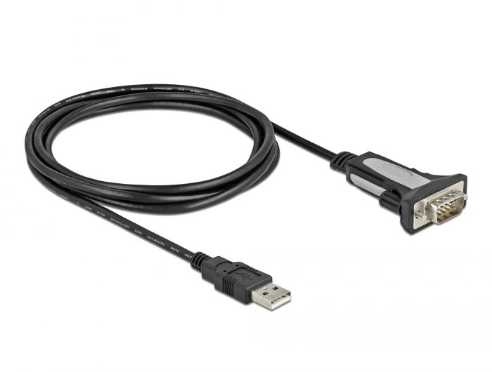 DeLock Adapter USB 2.0 Type-A to 1 x Serial RS-232 DB9 3m