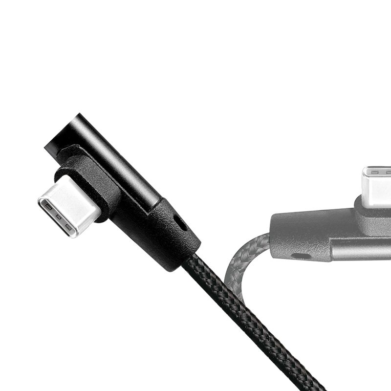 Logilink USB 2.0 Type-C cable C/M (90°) to USB-A/M 0,3m Black