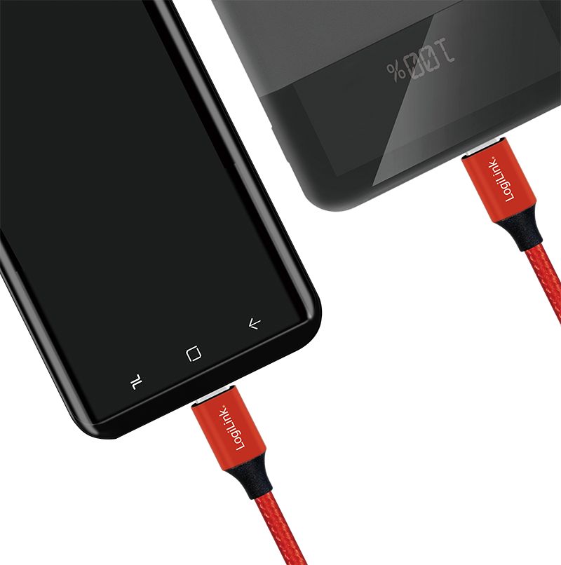 Logilink USB 2.0 Type-C cable C/M to USB-C/M 1m Red
