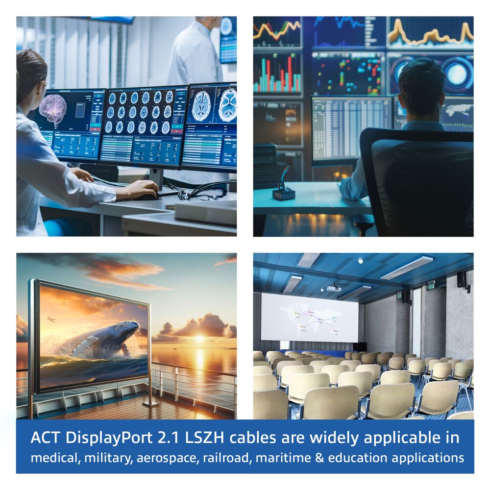 ACT 8K DisplayPort Active Optical Cable male/male 30m Black