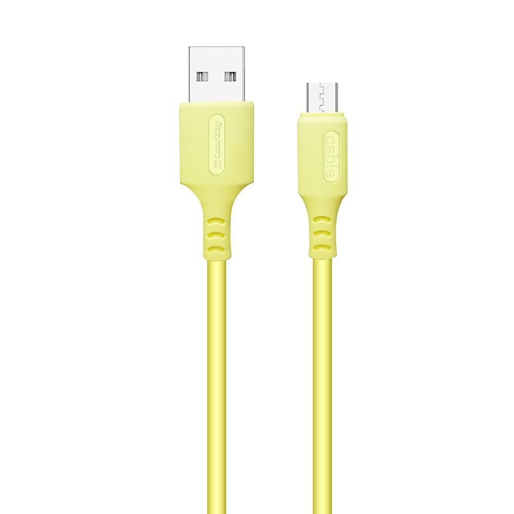 ColorWay USB to MicroUSB (soft silicone) 2.4A 1m Yellow