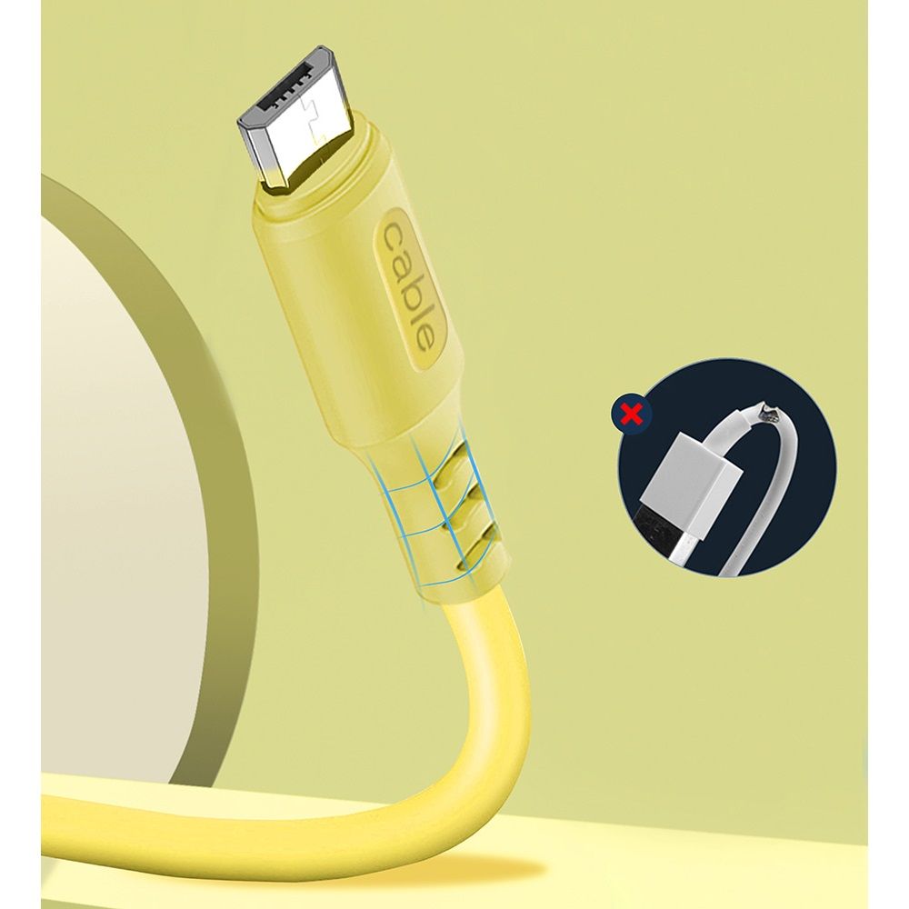ColorWay USB to MicroUSB (soft silicone) 2.4A 1m Yellow