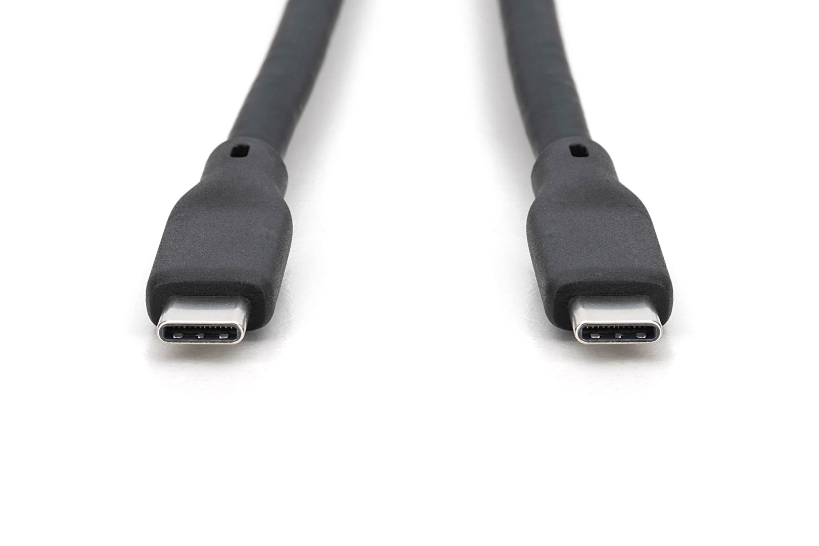 Digitus USB Silicone connection cable USB-C to USB-C USB 3.2 Gen1 5G 4K 100W 2m Black