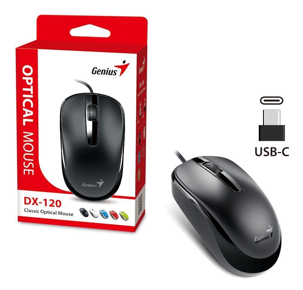 Genius DX-120 Mouse Black Type-C