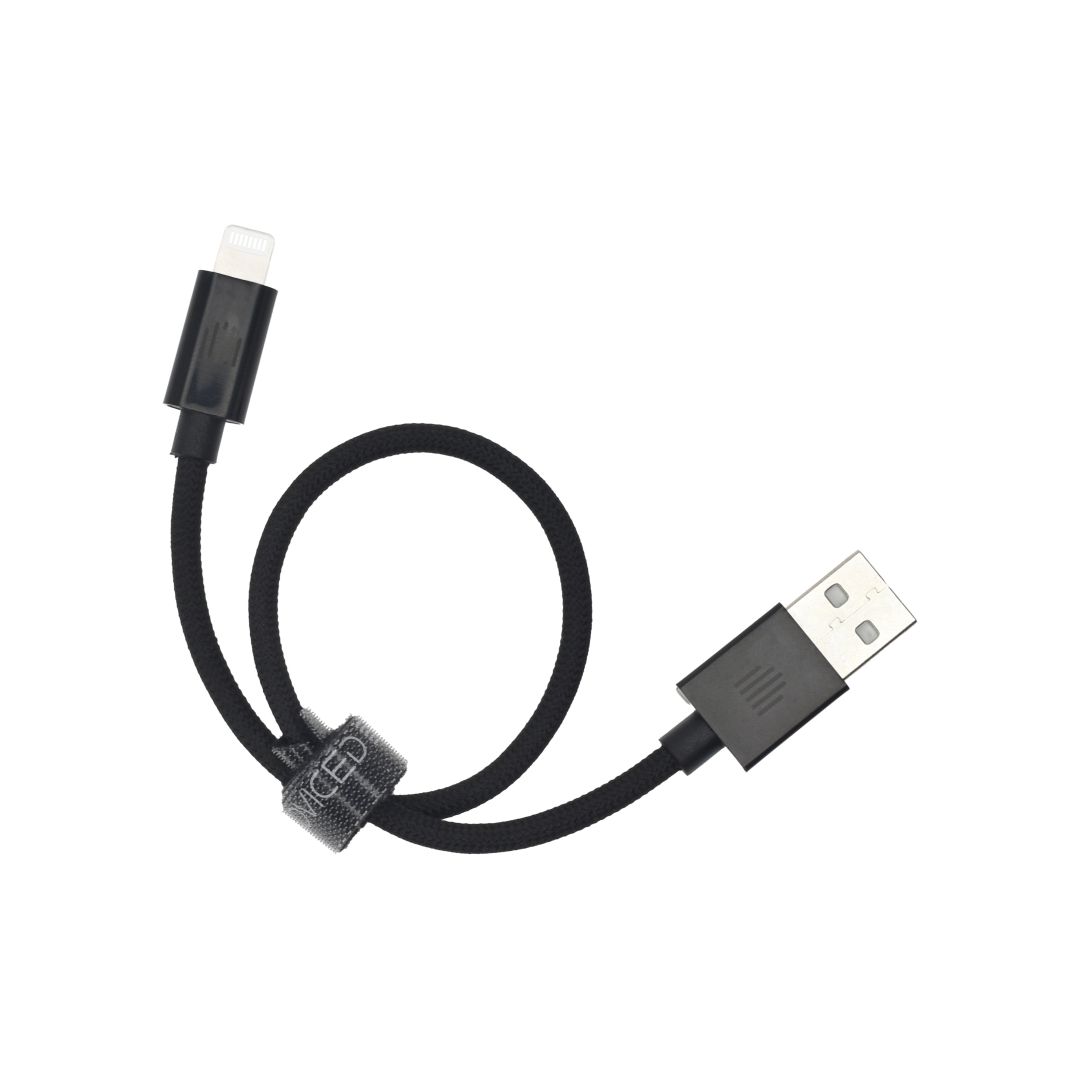 Dviced USB-A to Lightning cable 0,25m Black