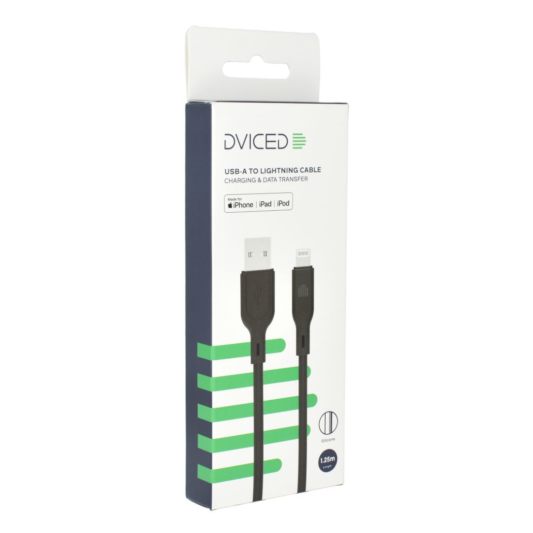 Dviced USB-A to Lightning cable 1,25m Black