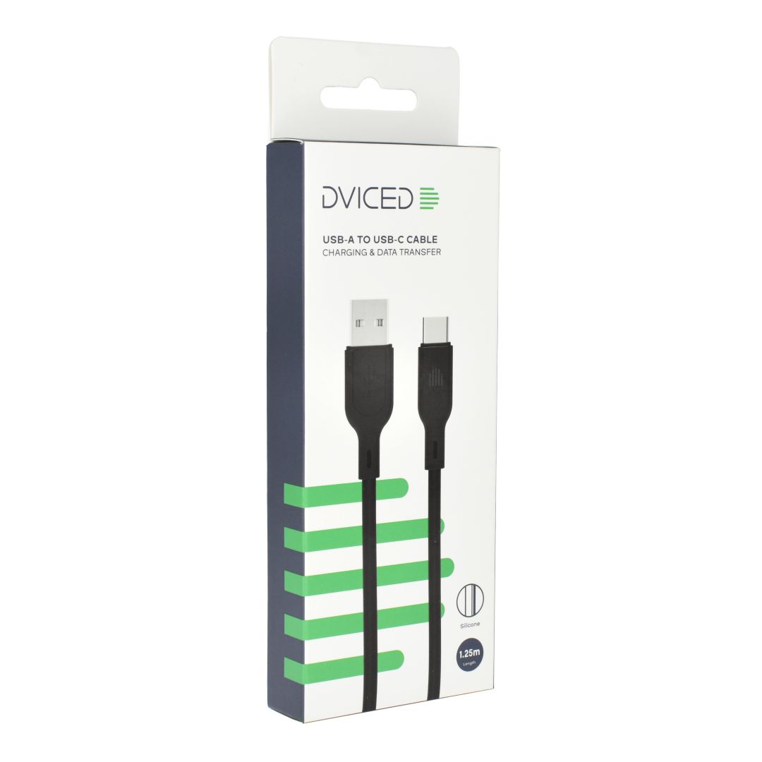 Dviced USB-A to USB-C cable 1,25m Black