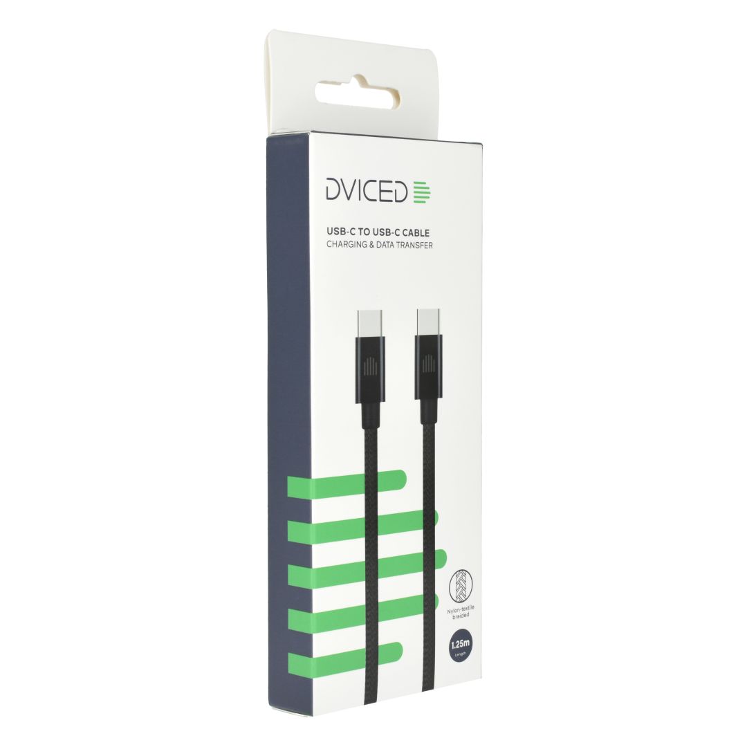 Dviced USB-C to USB-C Cable 1,25m Black