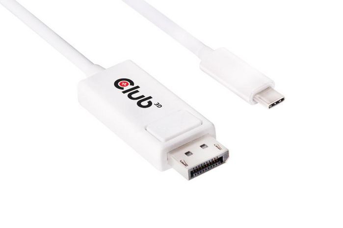 Club3D USB Type-C to DisplayPort Cable 1,2m White