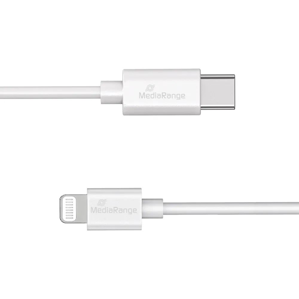 MediaRange Apple Lightning to USB Type-C Charge and Sync Cable 1m White