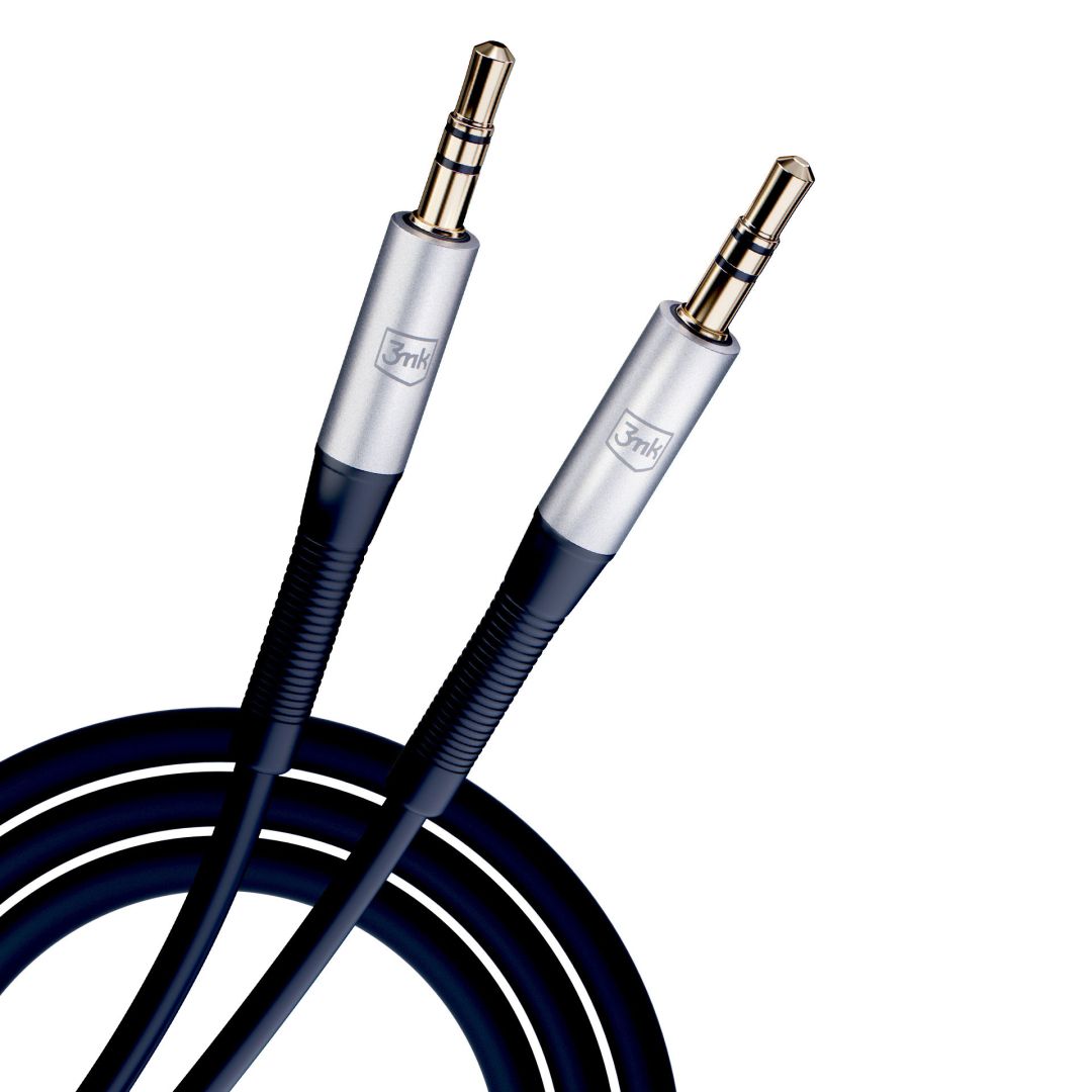 3mk AUX Jack 3,5mm - Jack 3,5mm cable 1m Black