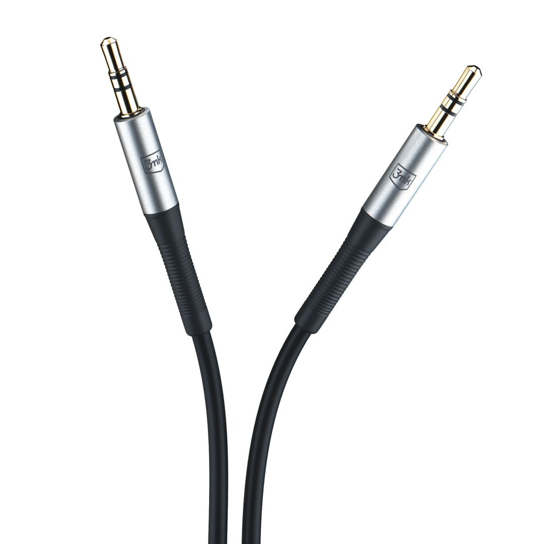 3mk AUX Jack 3,5mm - Jack 3,5mm cable 1m Black