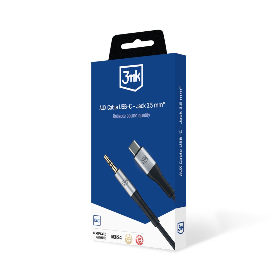 3mk AUX kábel USB-C - Jack 3,5 mm kiegészítő