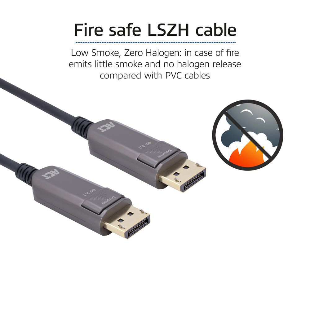 ACT 8K DisplayPort Active Optical Cable male/male 50m Black