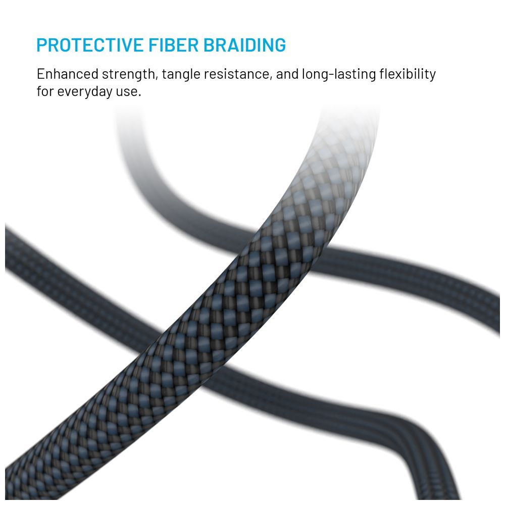 FIXED USB-C/USB-C/Lightning MFi PD 60W adapter kábel 1,2m szürke